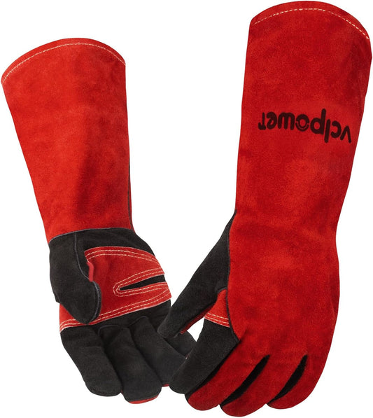 16 Inch Welding Gloves Heat Resistant 932°F for MIG/TIG/Stick Welding/Forging (M)