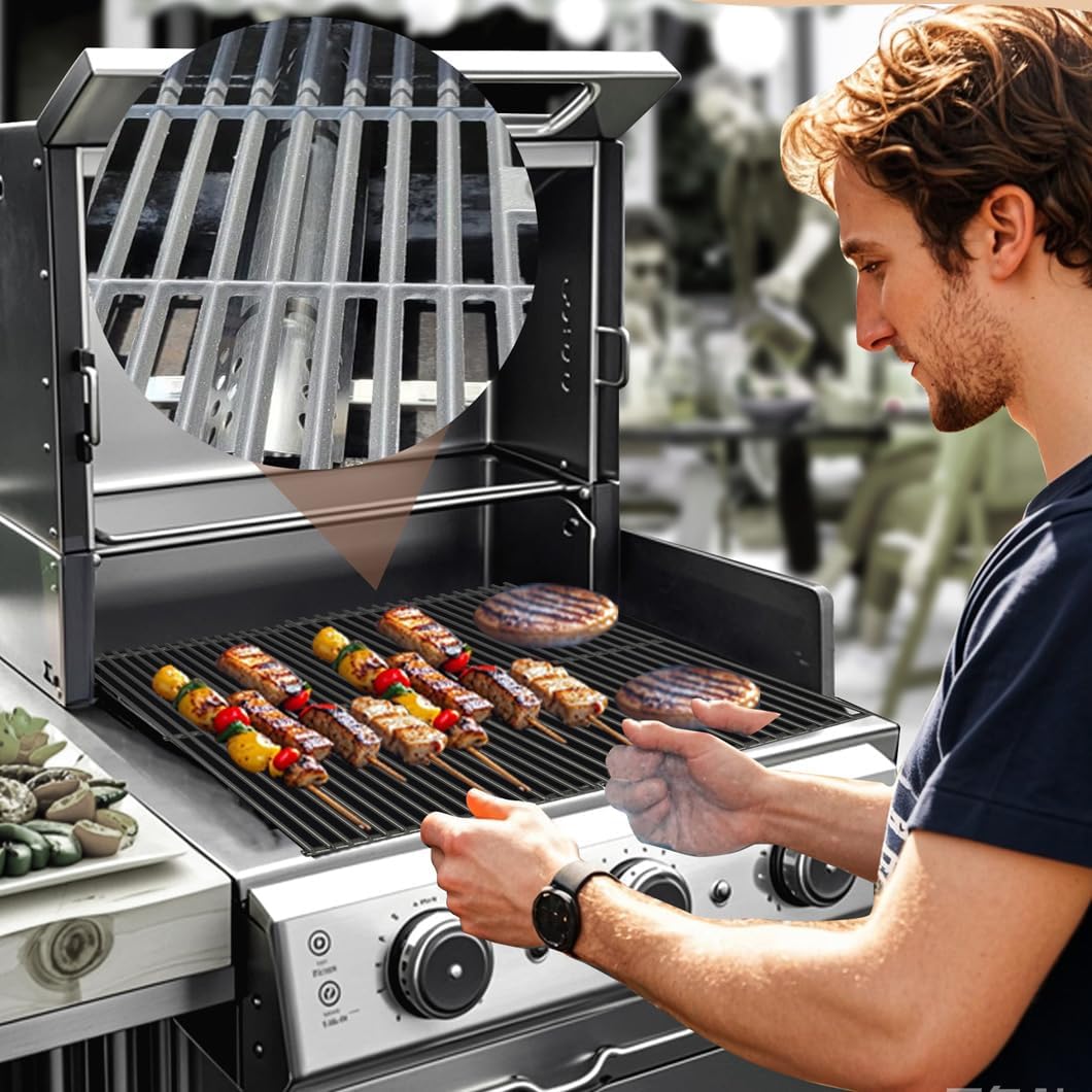 CF161C (3-Pack) 16 4/9'' Cast Iron Cooking Grid for Dyna Glo DGF493BNP,DGH474CRP,for Backyard Grill Parts BY13-101-001-12,for Uniflame Grill GBC1030WRS