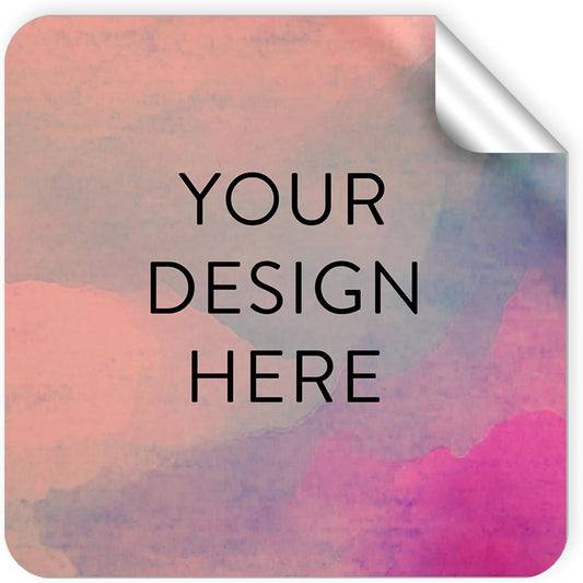 100 Custom Vinyl Stickers - Upload Your own Image, Text, Design, Logo - Personalized Logo Labels for Handmade, Packaging, Bottle, Jars, Candle, Brand Stickers (Rose, 1.5x1.5 Square)