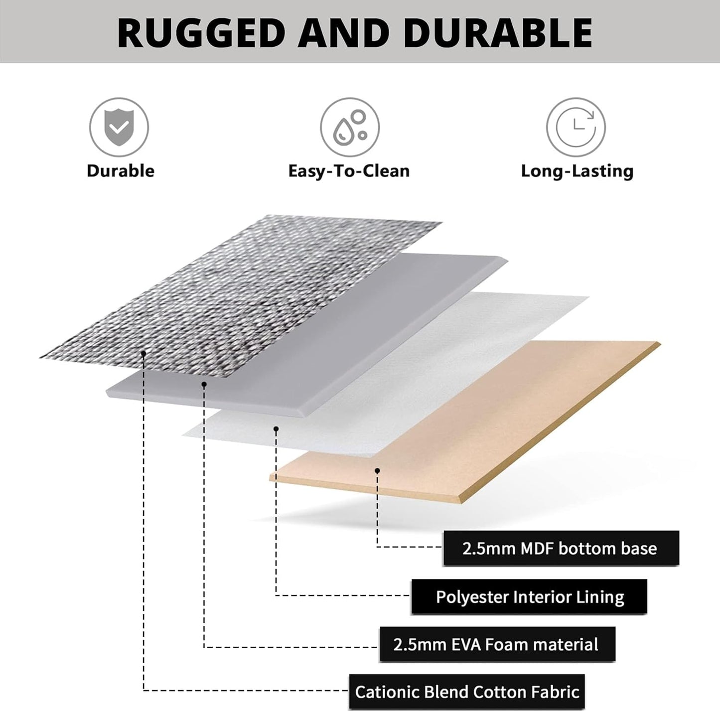 DECOMOMO Storage Baskets for Shelves - Fabric Storage Bins, Linen Closet Organizers and Storage (Beige & White, Large - 3 Pack)