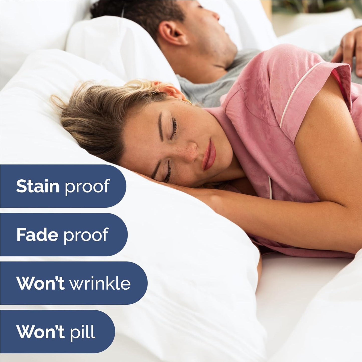 Twin XL Size 3 Piece Sheet Set - Comfy Breathable & Cooling Bed Sheets Set - Hotel Luxury Bedding for Women, Men, Kids, Teens, Boys & Girls - Deep Pockets, Ultra-Soft, Wrinkle Free - Oeko-Tex - White