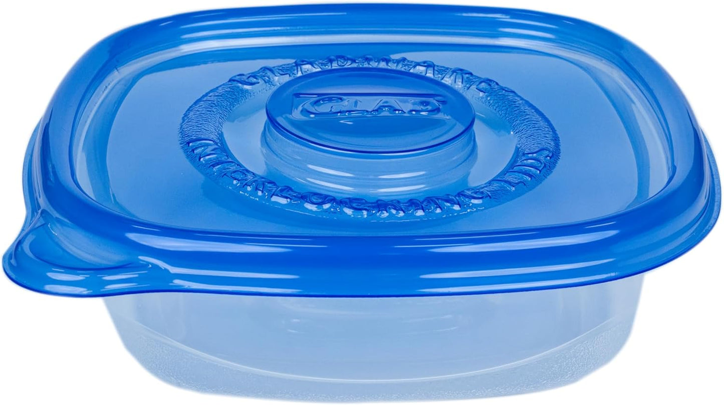 Glad GladWare Entrée Food Storage Containers, Medium Square - Meal Container Holds up to 25 Ounces of Food - Lock Tight Seal, 5 Count - 2 Pack
