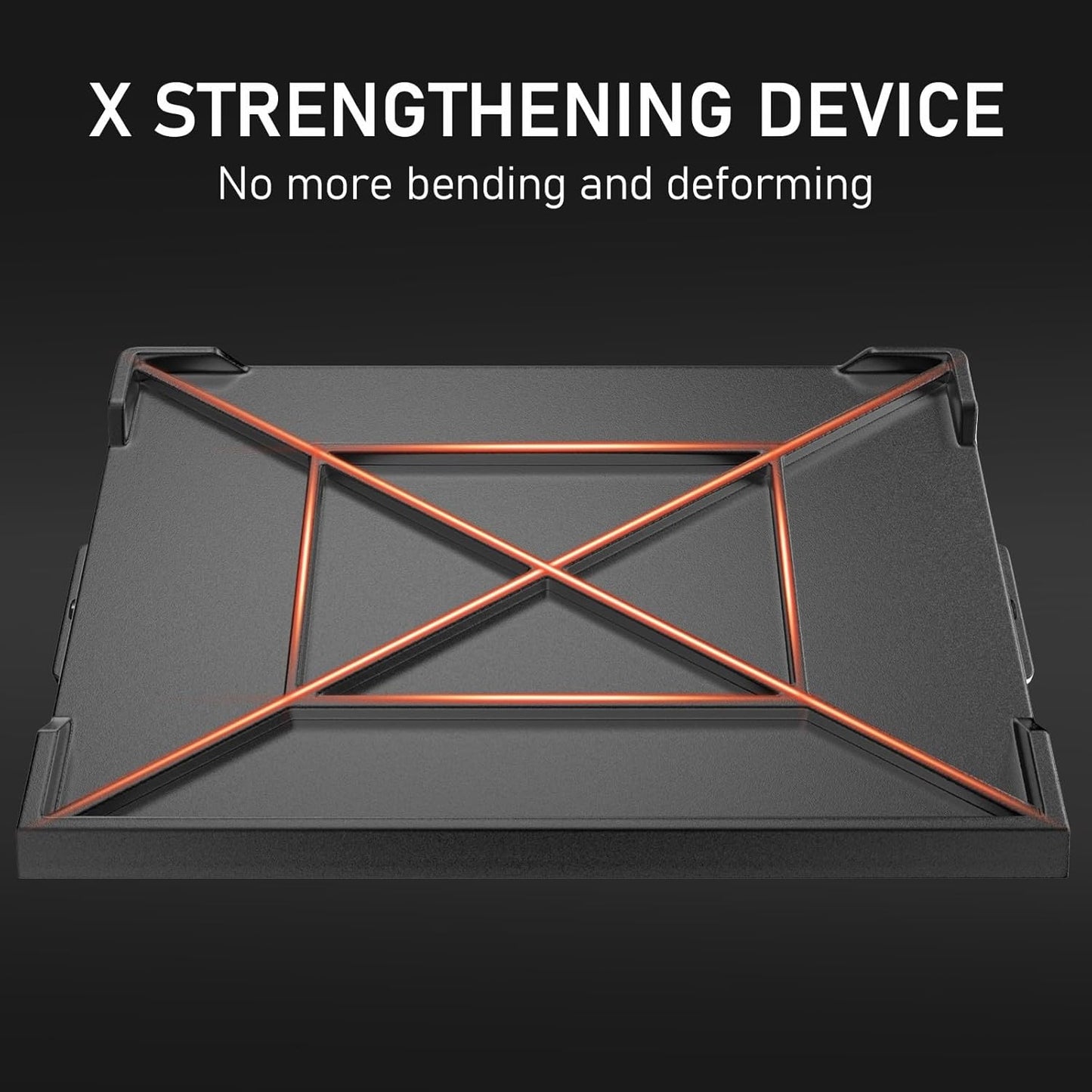 Utheer 23" x 16" Cast Iron Griddle for Gas Grill and Stove Top, Universal Flat Top Griddle with Pre-Seasoned Nonstick Coating, X-Shaped Reinforced Ridges, Perfect for Healthy Cooking, Parties, Camping