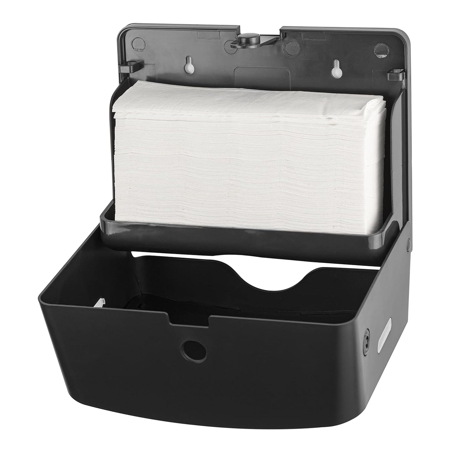 EZbrnd Wall Mount MULTIFOLD Paper Towel Dispenser for Kitchen/Bathroom/Office/RV/Airbnb, Black, 3200B-EZ