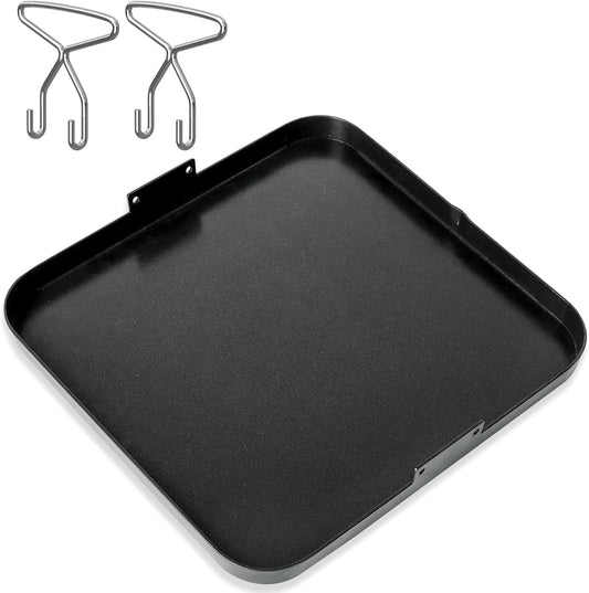 KEESHA 19.5" x 19.5" Premium Nonstick Carbon Steel Griddle with 2 Handles for for Recteq Pellet RT-590 RT-680 RT-700 Electric Pellet Smoker Grill, Taller Edges for Grilling and Stir-Frying