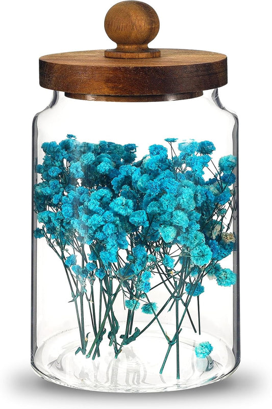 Glass Spice Jar Coffee Sugar Container Airtight Glass Jar Food Storage Canisters Bottle for Kitchen Seasoning Tea Herb Overnight Oats Bar Parfait Snacks (900ml/30oz-1pcs-A)