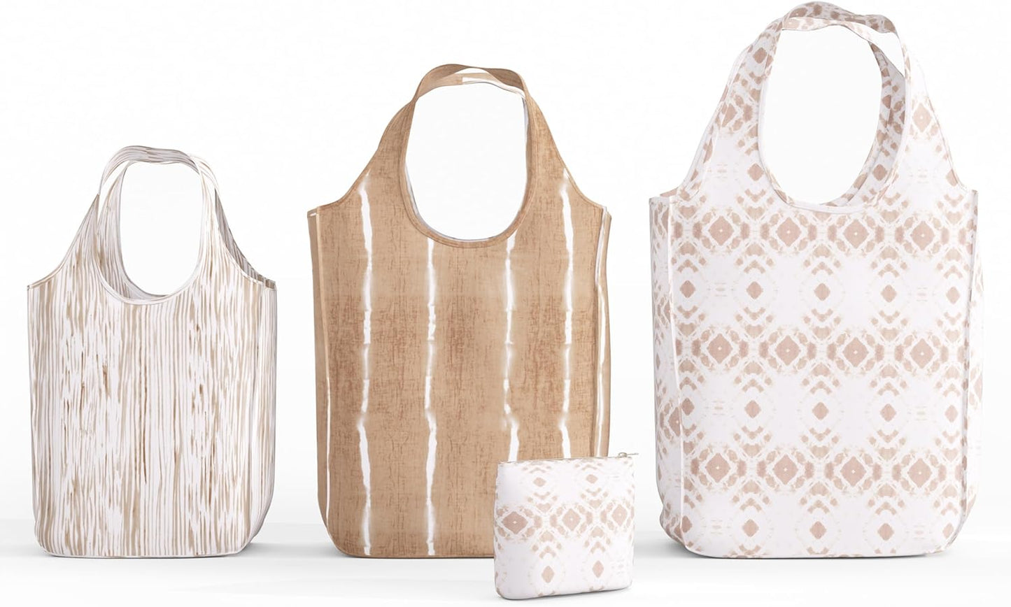 Reusable Grocery Bag - Stylish Shopping Bag for Groceries - Foldable Tote Bag - Medium Size