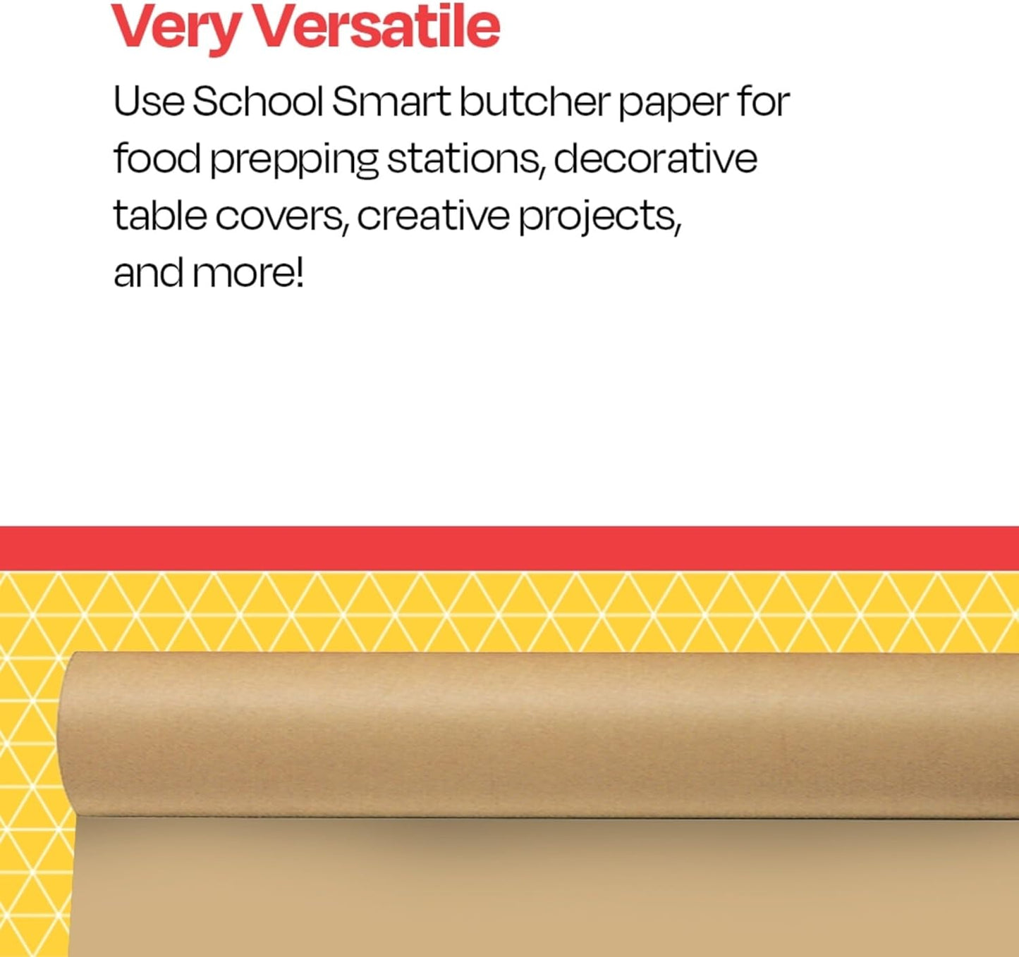 School Smart Butcher Kraft Paper Roll, 50 lbs, 30 Inches x 1000 Feet, Brown