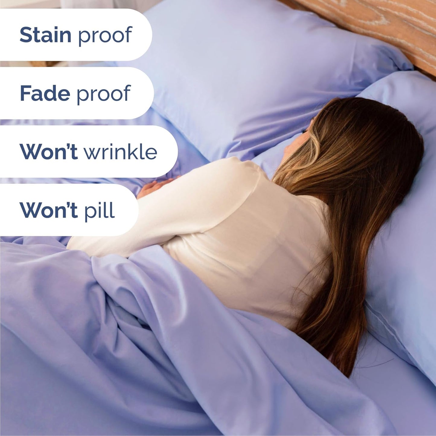 Cal King Size 4 Piece Sheet Set - Comfy Breathable & Cooling Bed Sheets Set - Hotel Luxury Bedding for Women, Men, Kids, Teens, Boys & Girls - Deep Pockets, Soft, Wrinkle Free - Oeko-Tex - Lavender