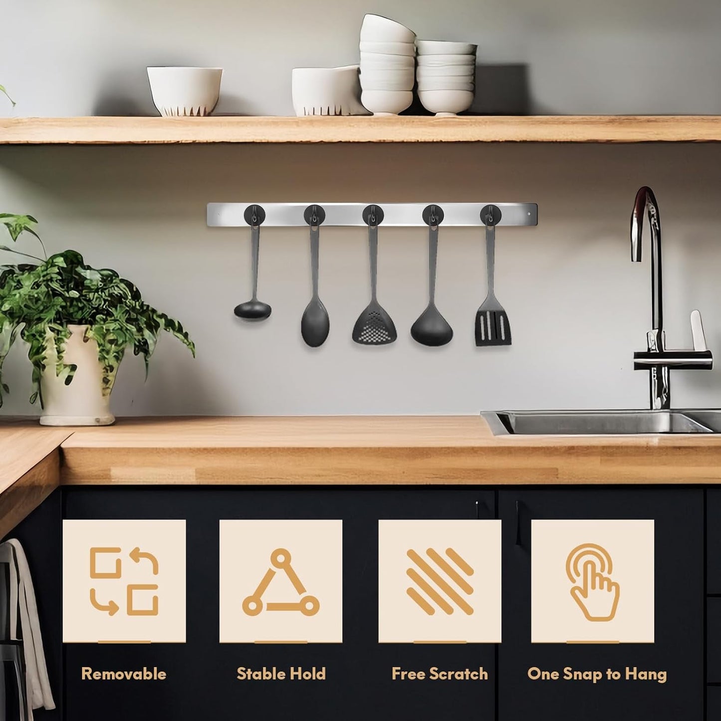 Neosmuk Magnetic Hooks, Cruise Ship Essentials, 120lb+ Heavy Duty Magnetic Hooks for Cruise Cabins, Refrigerator, Grill, Hanging, and Travel | Extra Strong Must-Haves Magnet Hook,Black, Pack of 10