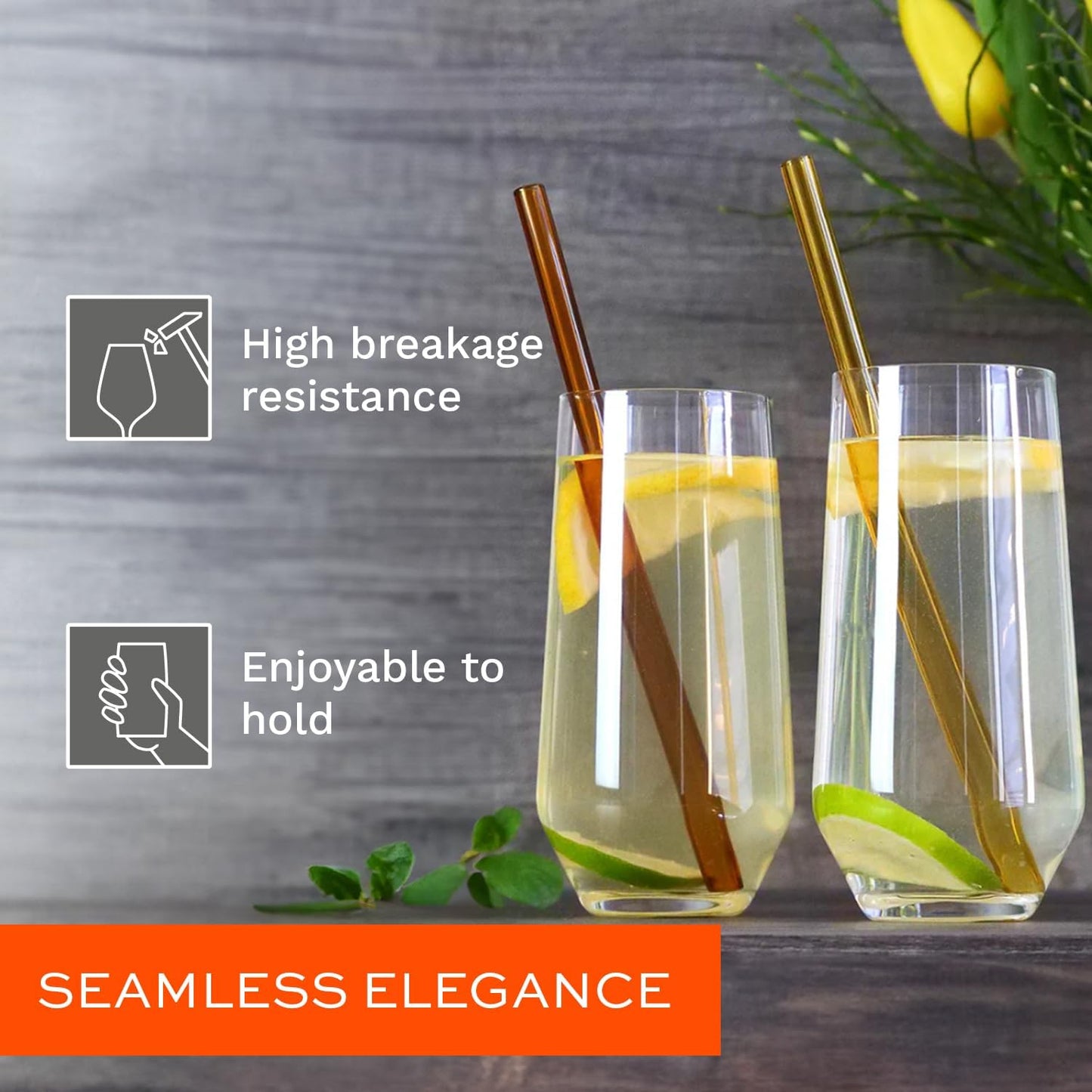 Stölzle Lausitz Crystal Highball Glasses Set of 6 (Revolution). Dishwasher Safe High Ball Glass (13.25 fl oz). Durable Tall Drinking Glasses Set of 6 - Genuine Stölzle Glassware