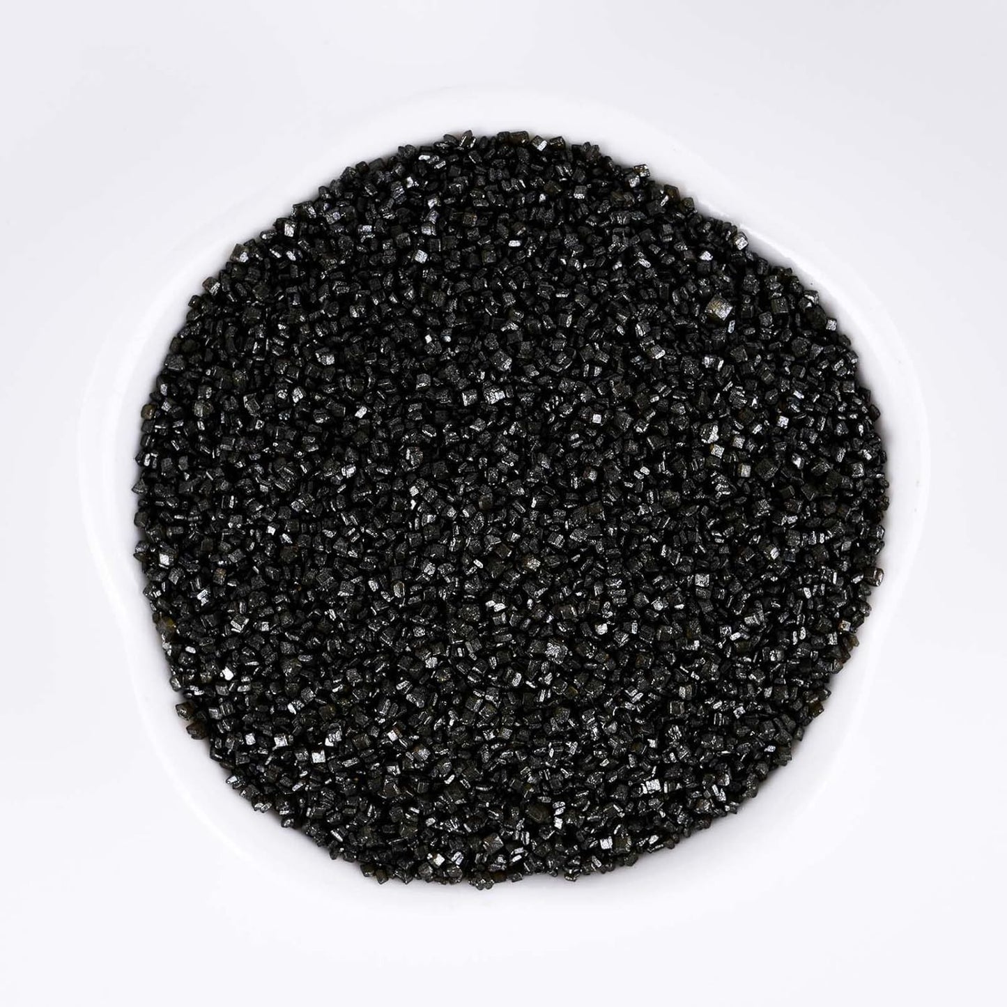 Kasvan Sanding Sugar Sprinkles - Edible Sugar Crystals, Baking Cake Decorations, Ice Cream Toppings cupcake Decorating, Wedding Party Chirstmas Supplies, 85g/3.2oz (Black)