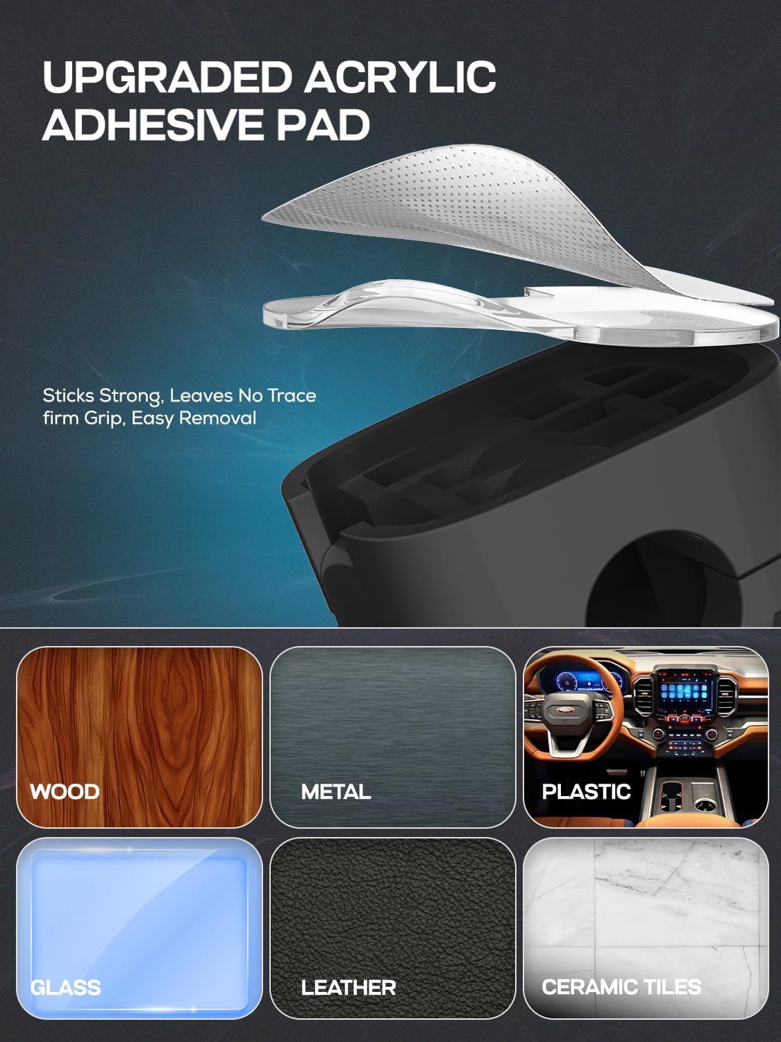 6-Pack Magnetic Cord Holder, Cord Holder with Strong Magnetic Lid, Holds Cables Firmly, 7 mm Charger Holder & HDMI Cord Organizer Clips, Strong Adhesive Pad (Black)