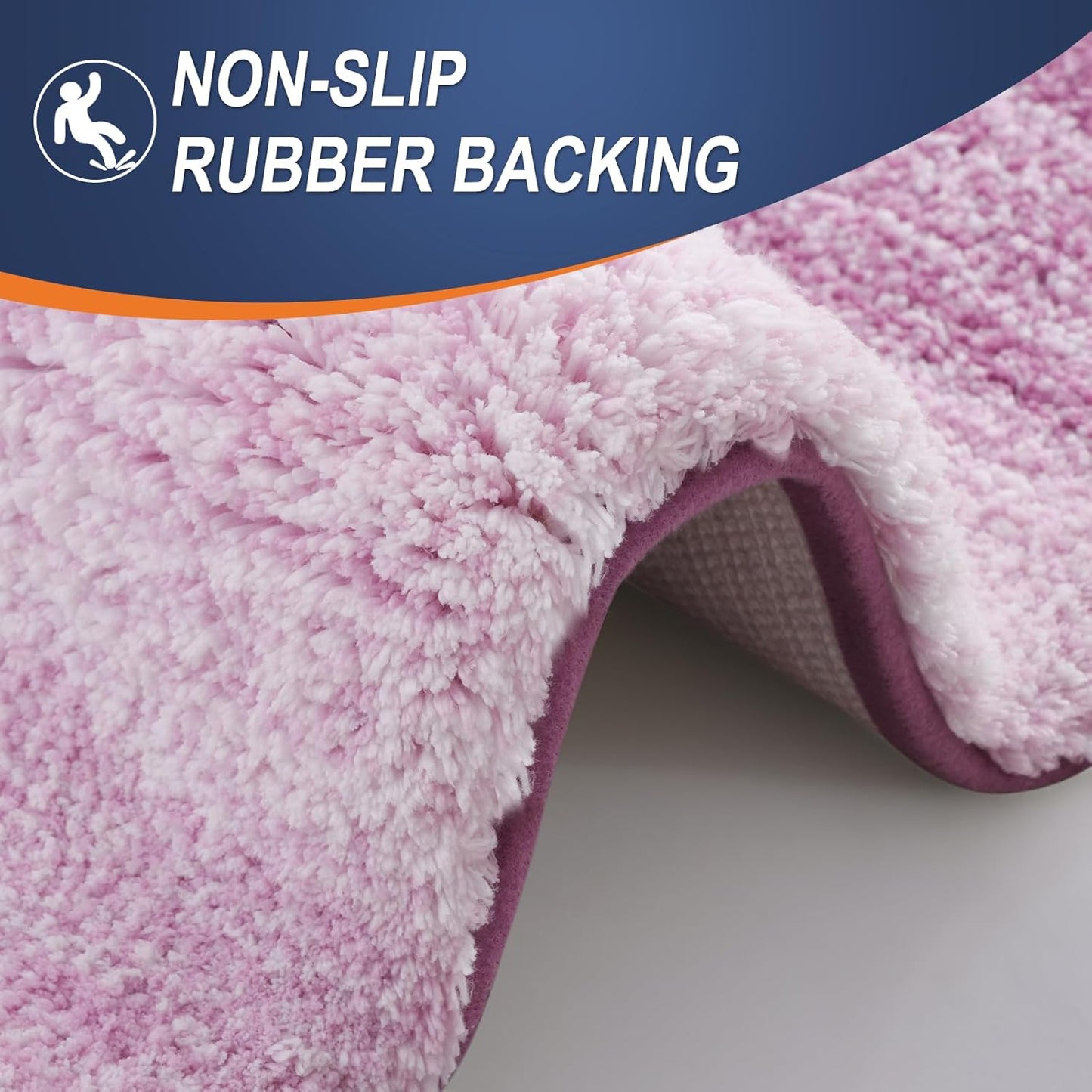 OLANLY Bathroom Runner Rugs 70x24, Extra Soft Absorbent Microfiber Bath Rugs, Rubber Backing, Quick Dry, Washable Bath Mats for Bathroom Floor, Tub and Shower, Home Decor Accessories, Pinkish-Purple