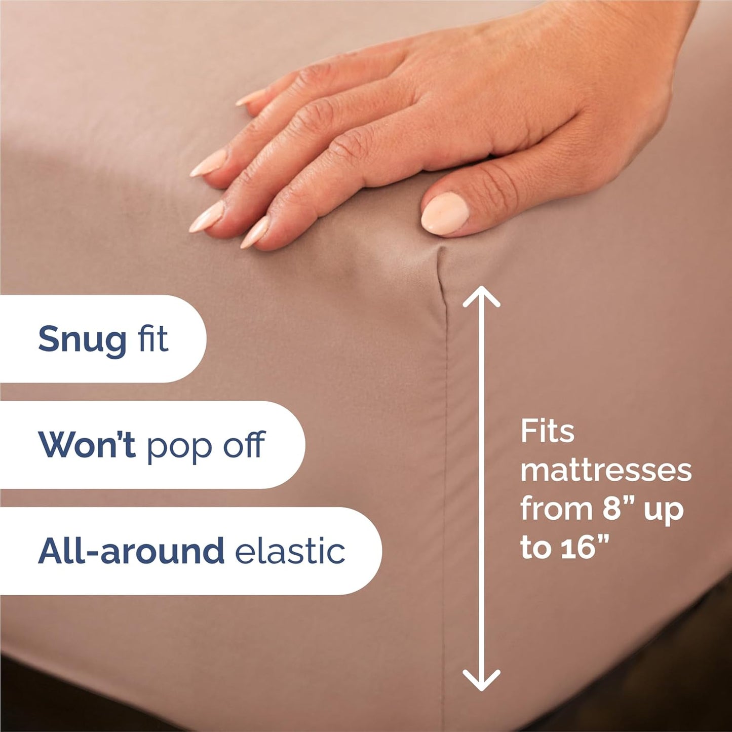 Split King Size 5 Piece Sheet Set - Comfy Breathable & Cooling Bed Sheets Set - Hotel Luxury Bedding for Women, Men, Kids, Teens, Boys & Girls - Deep Pockets, Soft and Wrinkle Free - Oeko-Tex - Mauve