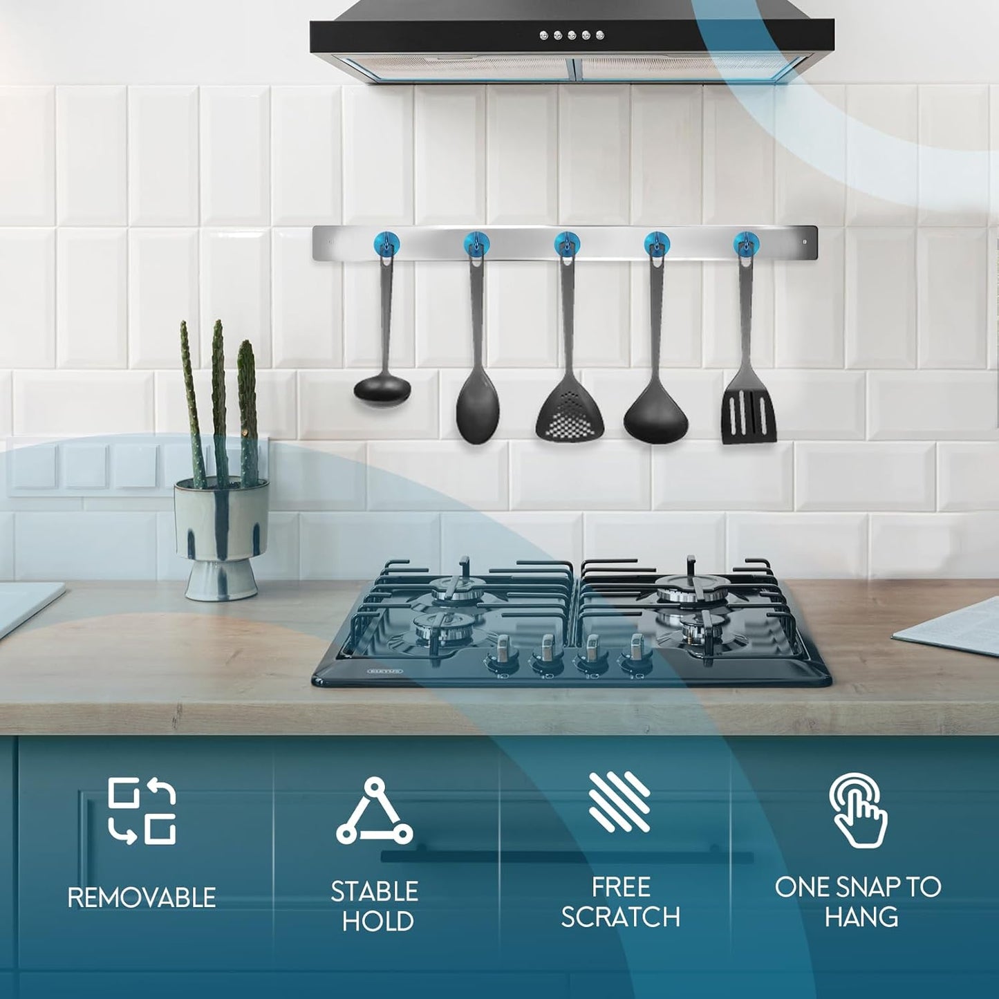 Neosmuk Magnetic Hooks, Cruise Ship Essentials, 120lb+ Heavy Duty Magnetic Hooks for Cruise Cabins, Refrigerator, Grill, Hanging, and Travel | Extra Strong Must-Haves Magnet Hook,Royalblue, Pack of 10