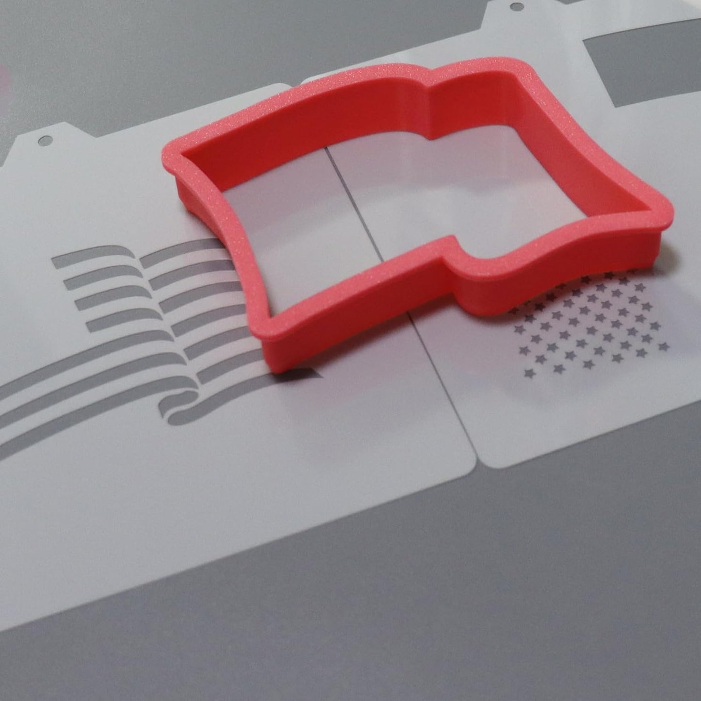 USA Flag Cookie cutter and stencil set Baking stencils and cutters bundle July 4th Independ Independence Day‌ Cookie cutter with stencils Icing stencil and cookie cutter combo(Flag Set)