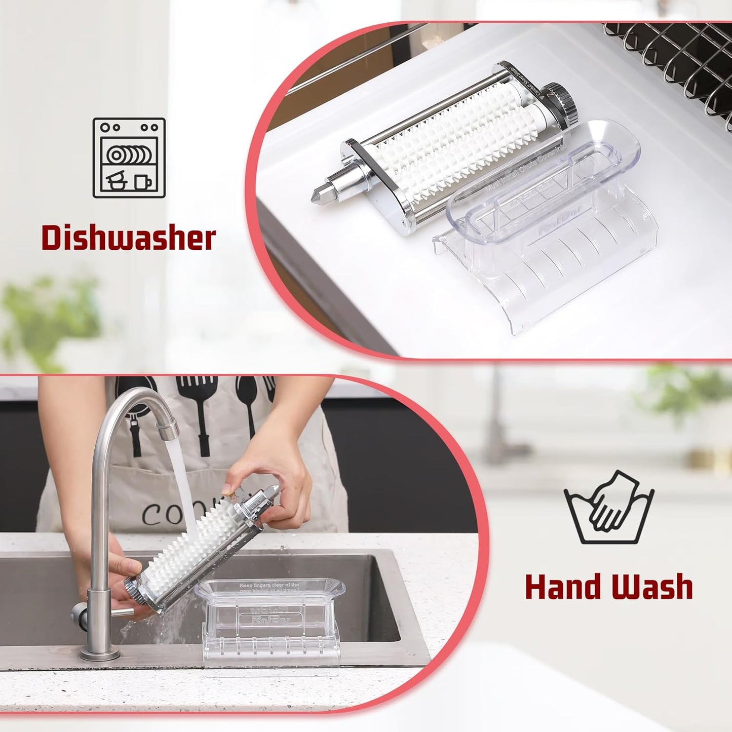 Meat Tenderizer Attachment for Kitchenaid Stand Mixers, 3 Adjustable Thickness, Meat Tenderizer Machine with Transparent Cover, Meat Cuber Accessories for Kitchen aid, Dishwasher Safe