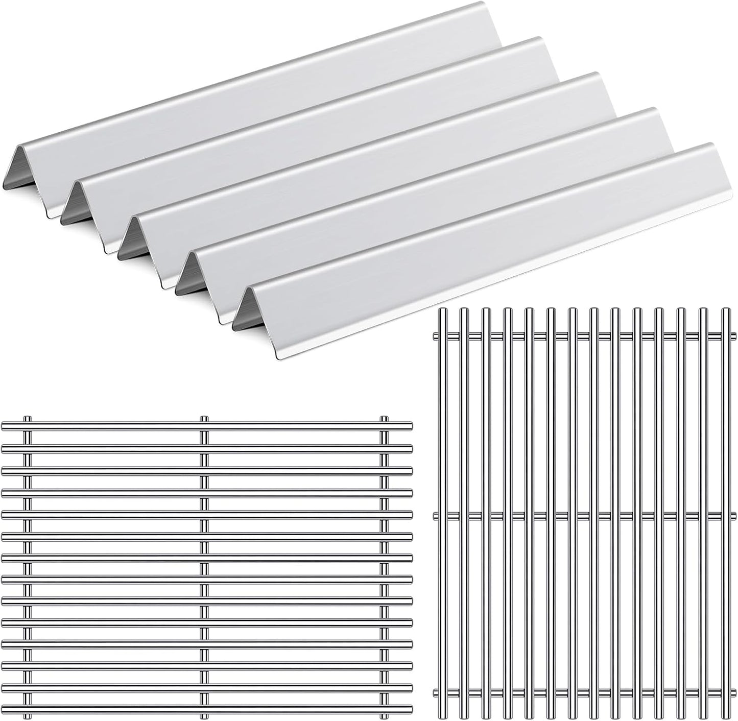 15” 9MM Grill Grates Replacement for 7535 7522 Weber Spirit Grill Spirit E-210, S-210, E-200, S-200, Weber Genesis Silver A, Spirit 500, Spirit 200 Series, BBQ Grill Parts Flavorizer Bars Grid