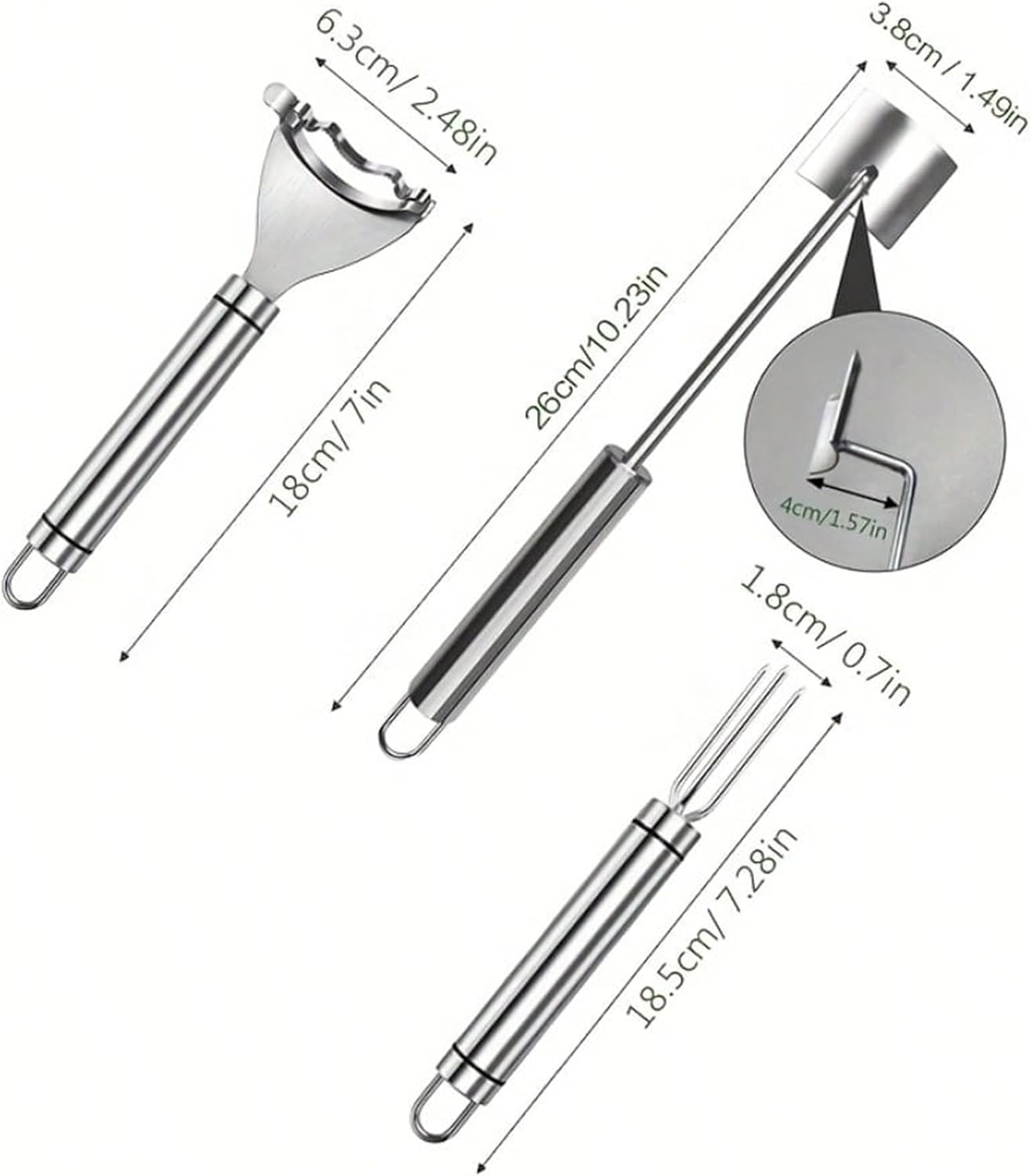 Corn Peeler 3 Pcs Stainless Steel Corn Peeler and Stripper Tool Set Upgraded Corn Stripper for Corn on the Cob,Peel Corn Cob Separator Quick,Gift for Women Home Dining Enthusiasts Gadget (3 Pcs)