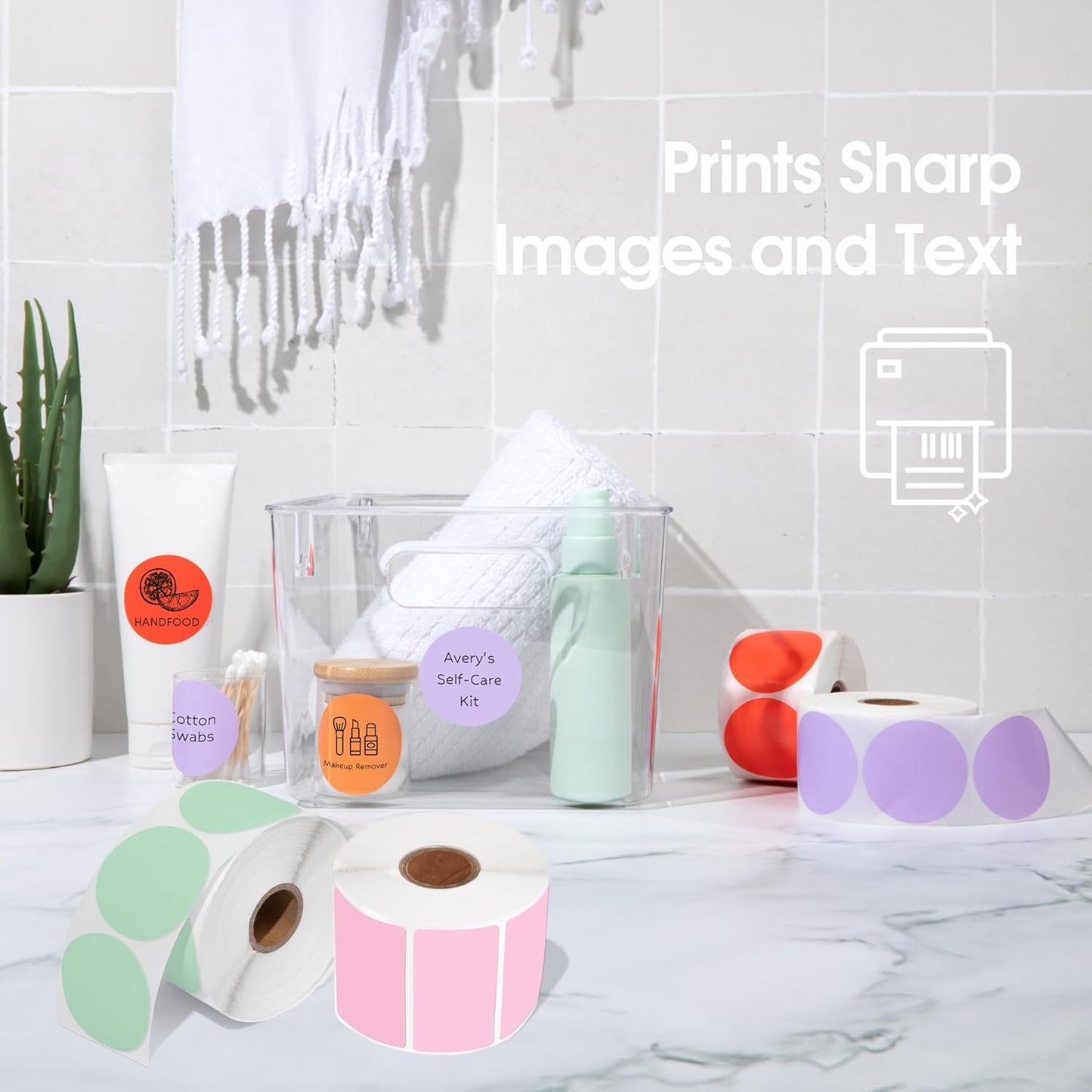 Spartan Industrial - 2" Direct Thermal Circle Labels - Red Round Stickers for Color Coding, Inventory Tags, and More (2 Rolls, 750/Roll)