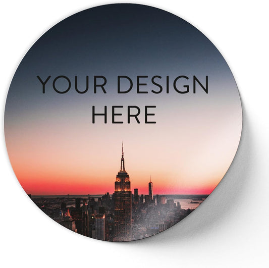 100 Custom Vinyl Stickers - Upload Your own Image, Text, Design, Logo - Personalized Logo Labels for Handmade, Packaging, Bottle, Jars, Candle, Brand Stickers (City, 3x3)