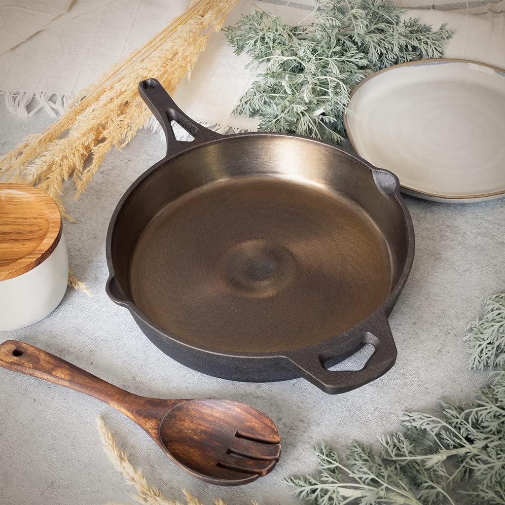 Backcountry Iron 10-1/4 Inch Smooth Wasatch Pre-Seasoned Round Cast Iron Skillet