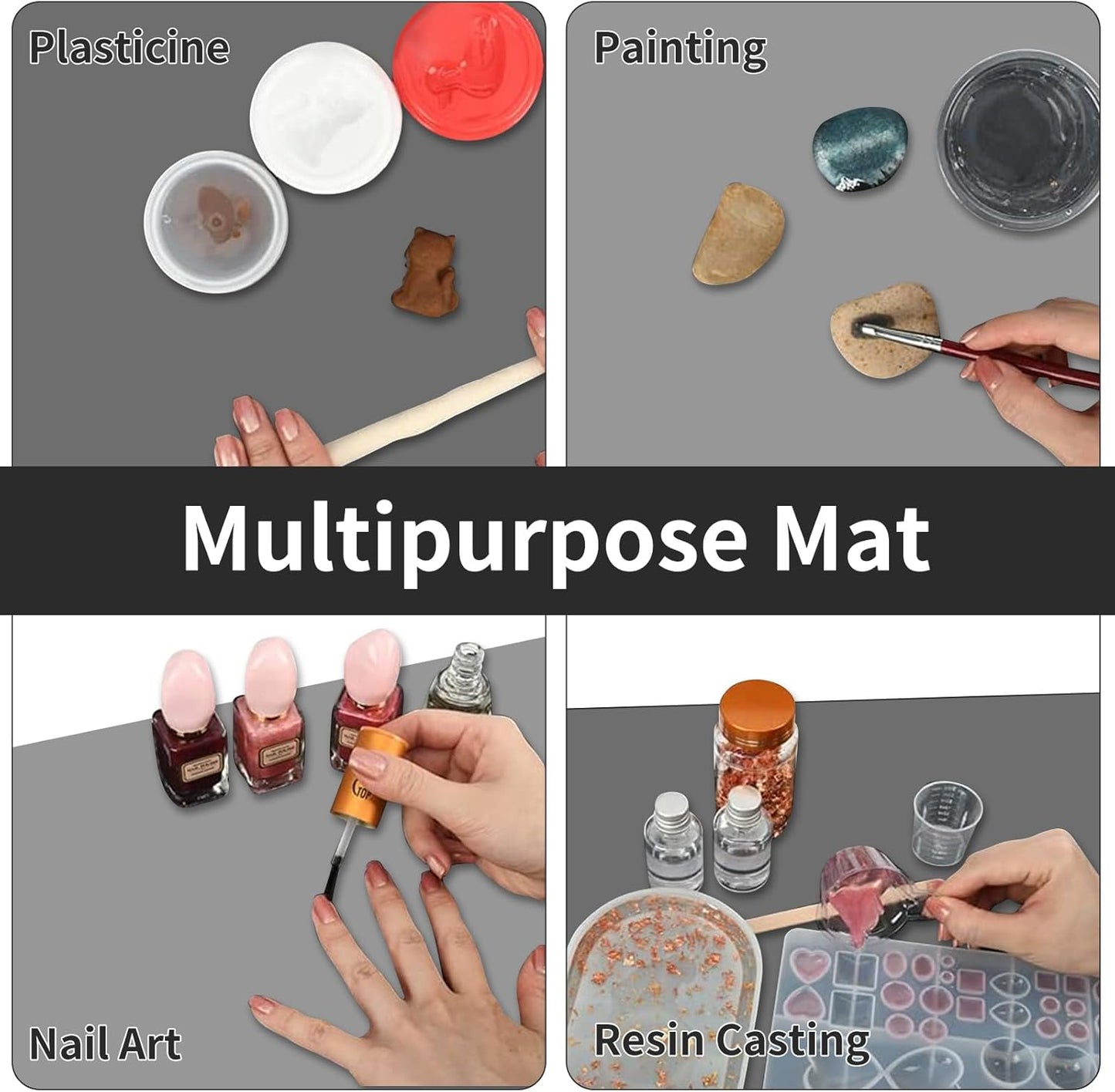 2MM Extra Thick Silicone Mats for Kitchen Counter, 35.4"x23.6" Kitchen Island Largest Heat-Resistant Baking Mat, Thicker Non-Slip Desk Protect Mat, Multipurpose Countertop Protector (Brown)