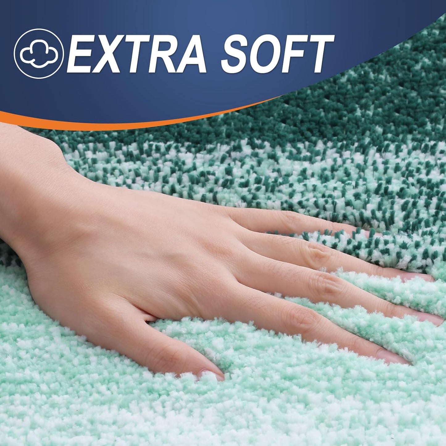 OLANLY Bathroom Runner Rugs 59x20, Extra Soft Absorbent Microfiber Bath Rugs, Rubber Backing, Quick Dry, Washable Bath Mats for Bathroom Floor, Tub and Shower, Home Decor Accessories, Blackish Green