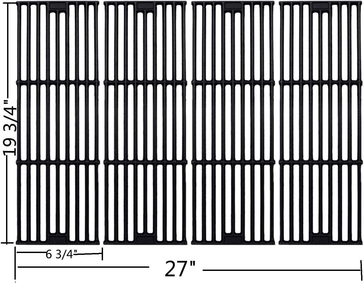 C6505A(4-Pack) 19 3/4" Cast Iron Cooking Grid Grates Replacement for Chargriller 2121, 2123, 2222, 2828, 3001, 3008, 3030, 3725, 4000, 4208, 5050, 5072, 5252, 9020