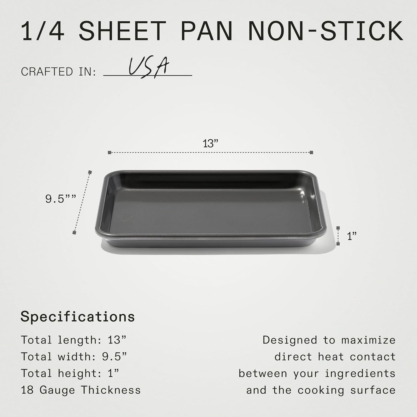 Made In Cookware - Quarter Non Stick Sheet Pan - 3004 Aluminum - Professional Bakeware