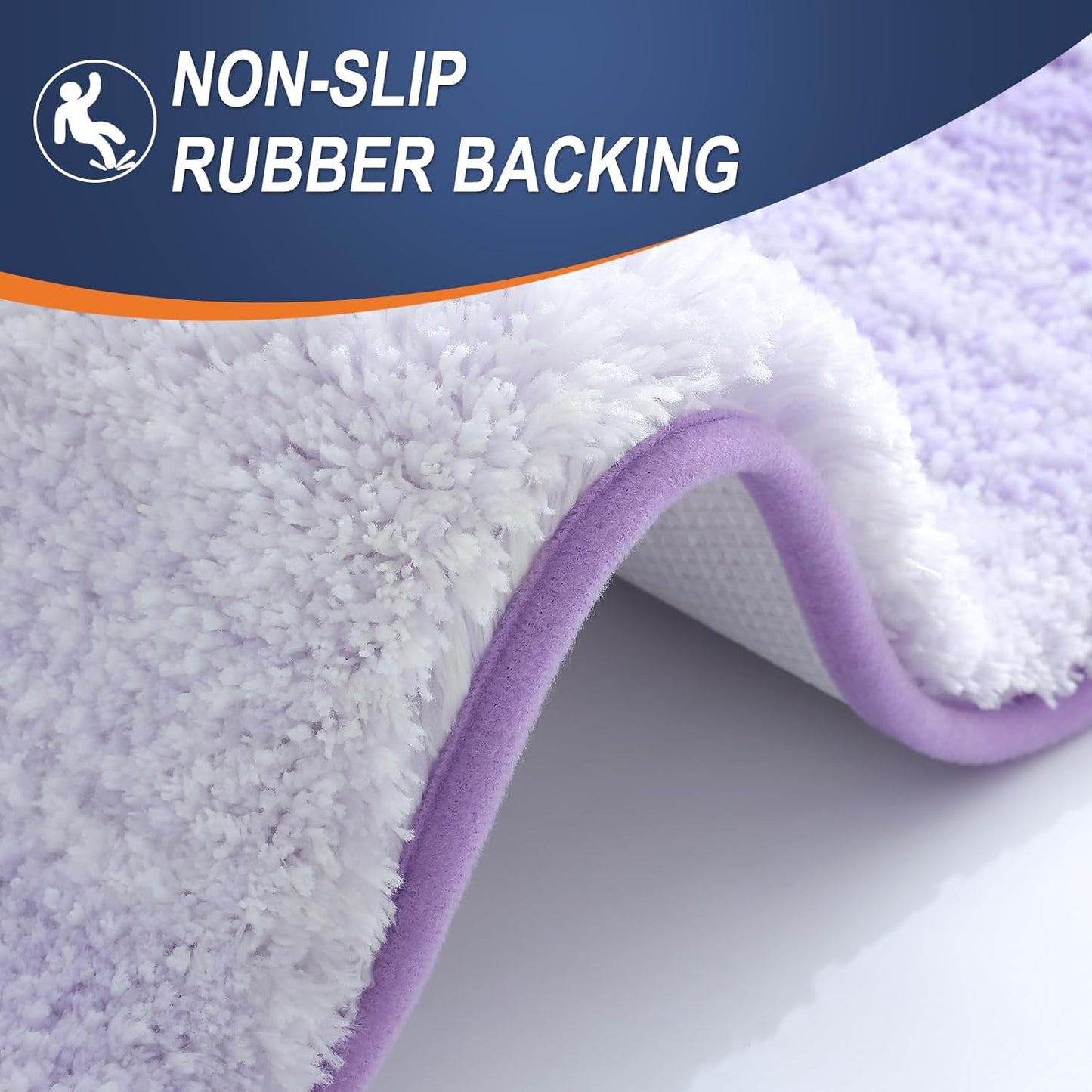 OLANLY Bathroom Rugs Mat 30x20, Extra Soft Absorbent Microfiber Bath Rugs, Rubber Backing, Quick Dry, Machine Washable Bath Mat for Bathroom Floor, Tub and Shower, Home Decor Accessories, Light Purple
