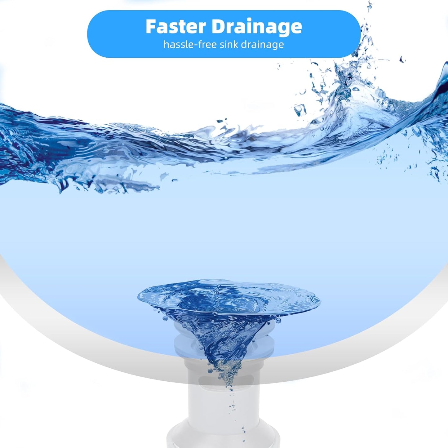 Hibbent 2 Pack Universal Bathroom Sink Drain Stopper, Pop Up Drain Strainer with Overflow, Push and Seal Sink Plug with Basket for Lavatory Vanity Vessel, Anti-Clogging Strainer, Chrome