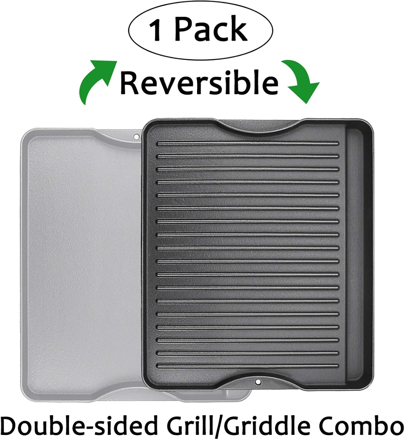 Utheer Reversible Grill Griddle for All Camp Chef 14" & 16" Stoves Cast Iron Griddle, for Camp Chef Explorer 2-Burner Stove,3-Burner, Single Burner Outdoor Stove, 1 Pack