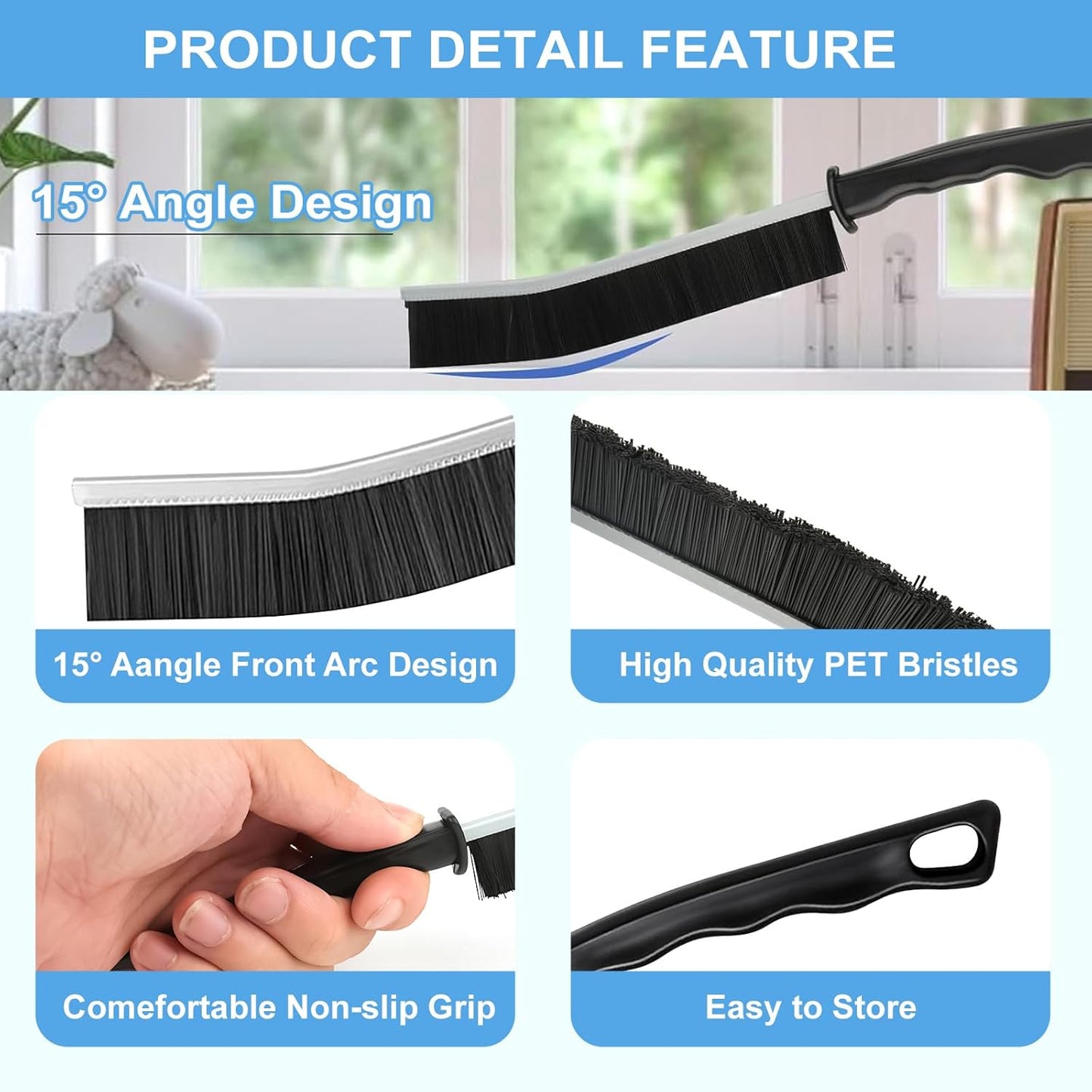 10Pcs Crevice Cleaning Brush Set with Scraper, Hard Bristle Cleaning Supplies for Kitchen, Bathroom, Corner, Sink, Cup, Teapot, Bottle