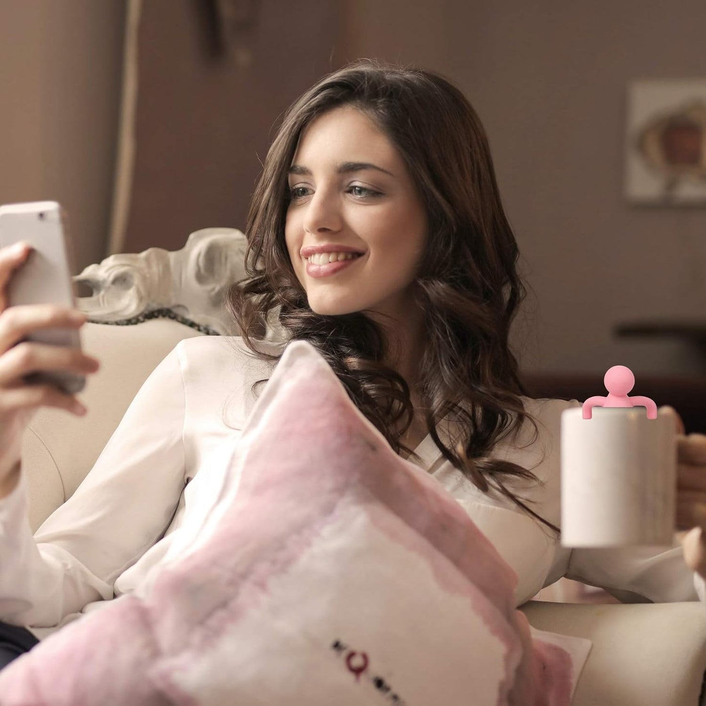 Leden Loose Leaf Tea Steeper Cute Tea Infuser for Girl Kids Extra Fine Mesh Tea Ball Stainless Steel Tea Filter with Silicone Lid for Cup Mug Pot Pink