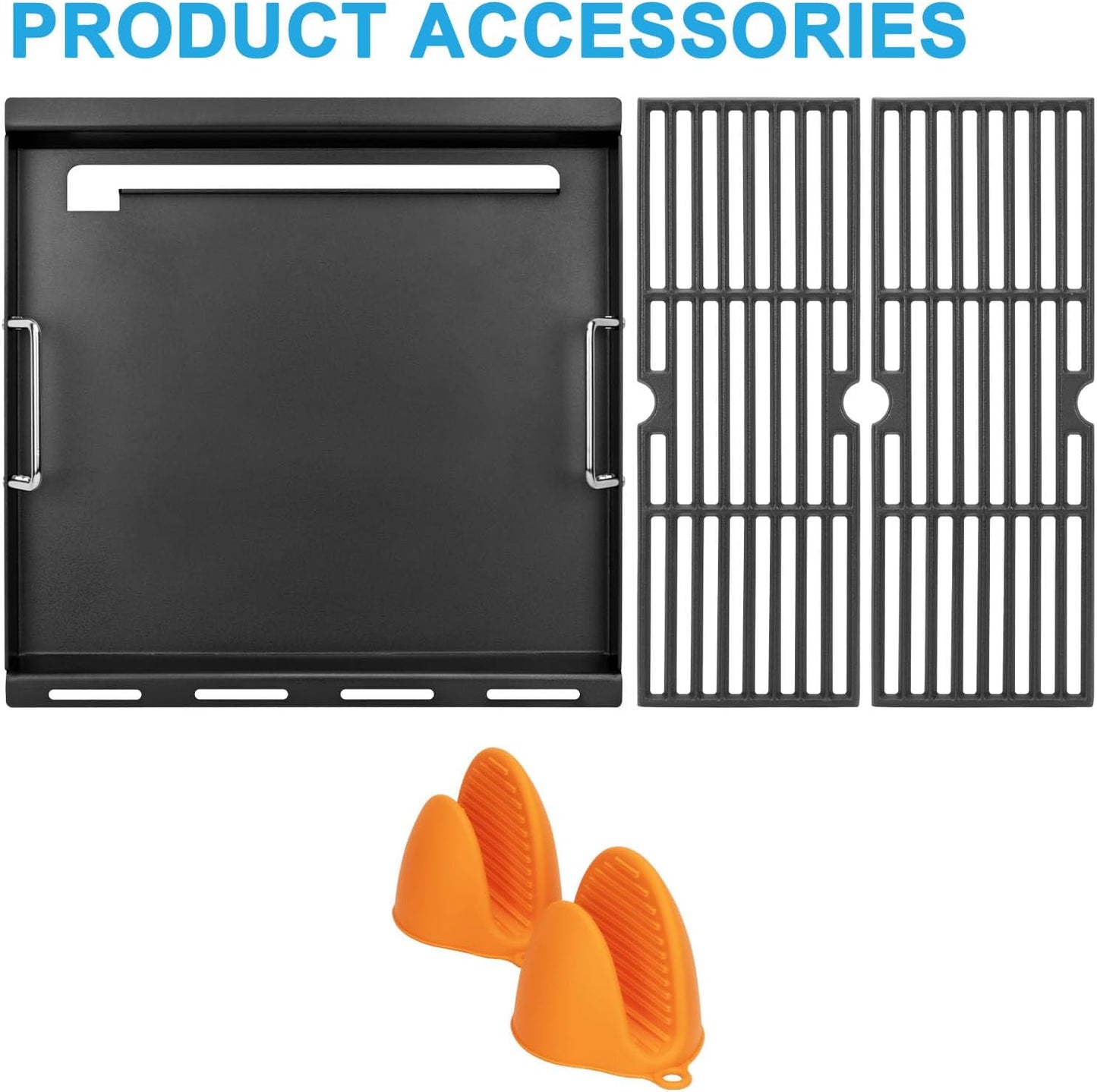 Griddle Inserts for Charbroil Performance 5 Burner Grill, Flat Top Griddle for Charbroil Grill 463275517 463243518 463243519 463275717 463372017 463348017, Replace for G470-0002-W1 G470-0003-W1