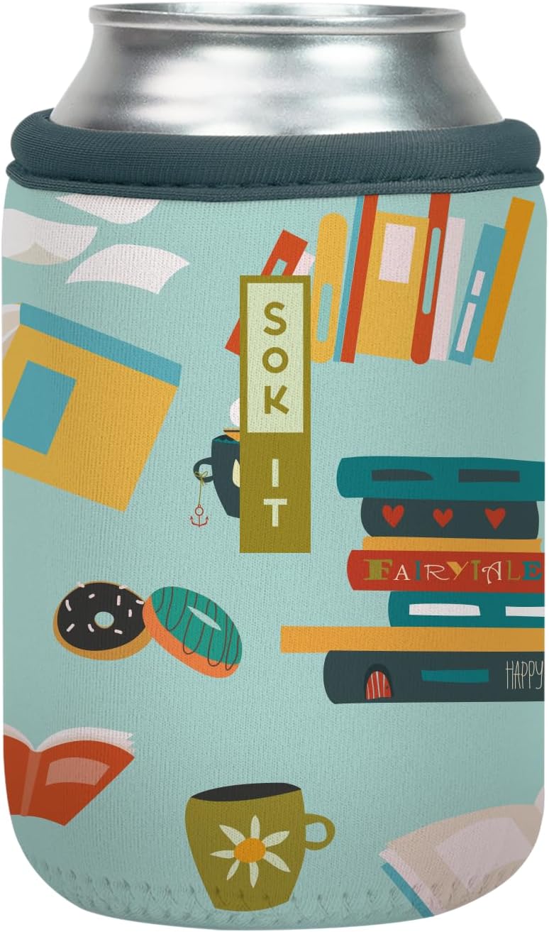 Sok It CanSok Sleeve for Beer & Soda Insulated Neoprene Cover (Coffee Break, 12oz Can Sleeve)