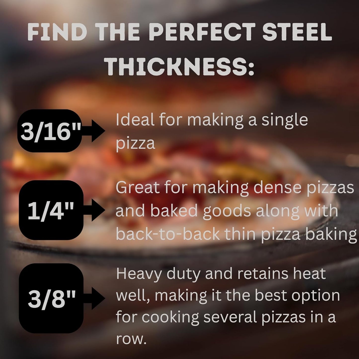 14" by 20" Pizza Steel (3/16" Standard Thickness) - Multipurpose Cooking Steel for Ovens & Grills - Made in the USA