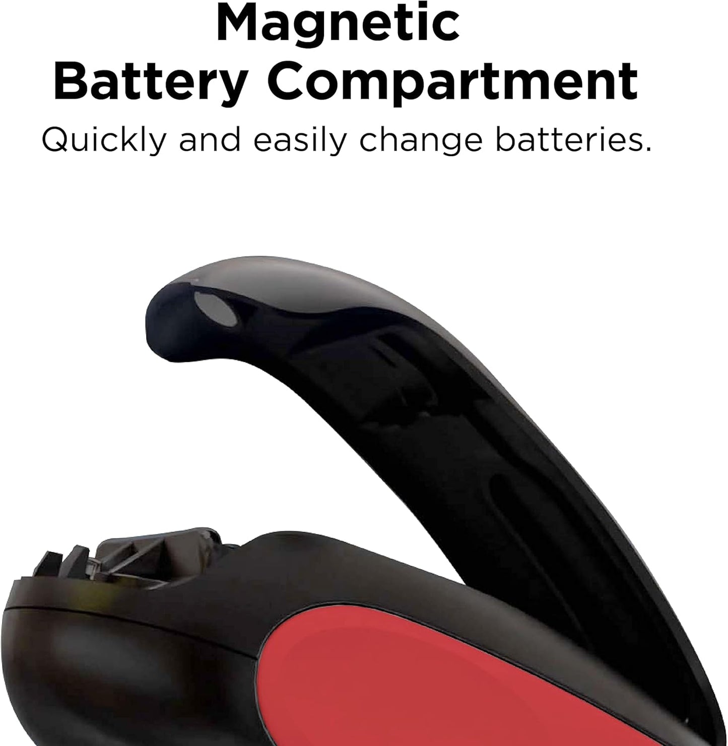 Kitchen Mama One-To-Go Electric Can Opener: One Touch, Auto Stop, Smooth Edge, Lid Lift, Safety, Automatic, Magnetic, Cordless, Battery Operated, Kitchen Appliance for Senior with Arthritis (Red)