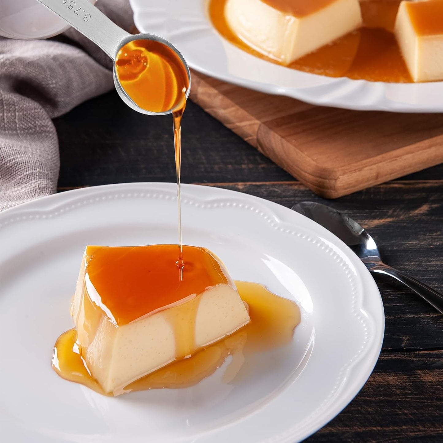 2Pcs 3/4 tsp Measuring Spoon, (1/4 tbsp | 3.75 ml | 1/8 oz) Stainless Steel Measure Spoons, Tablespoon Measuring Spoon with Precise Scale(Silver)