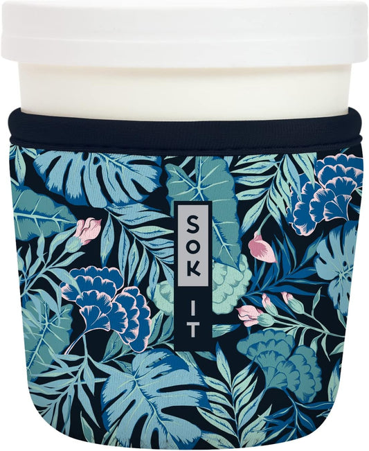 Sok It IceCreamSok Insulated Neoprene Cover (Paradise Vibes, Tapered Ice Cream Pints)