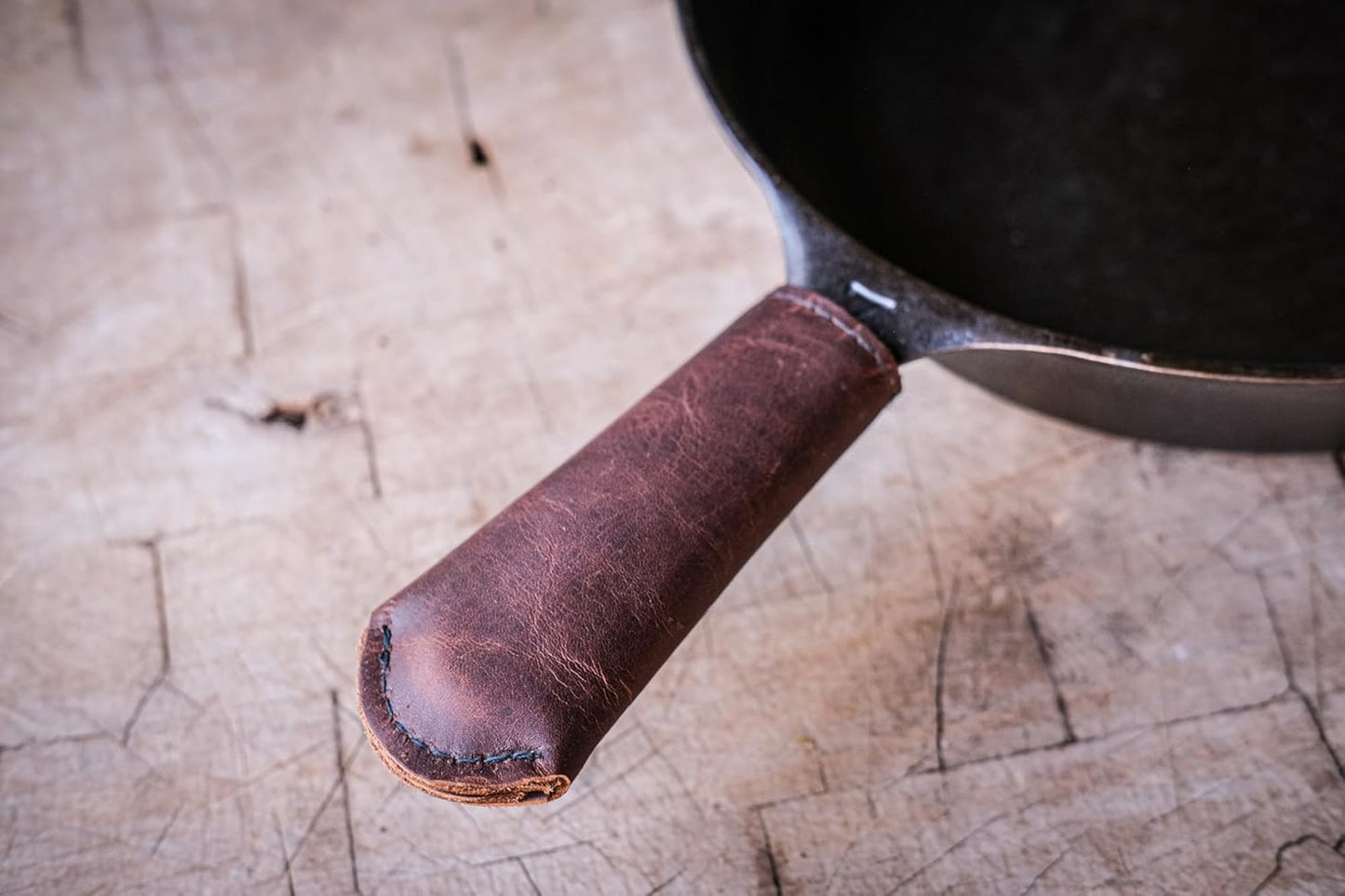 Leather Cast Iron Pan Handle Cover (Standard 4.5")