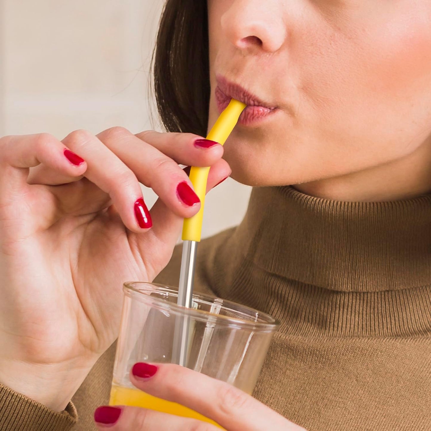 40 oz Straight Metal Straws for 40 oz Stanley Tumbler, 6 Pcs Stainless Steel Reusable Drinking Metal Straw with Colourful Silicone Tips,Straw for Glass Cups, BPA FREE