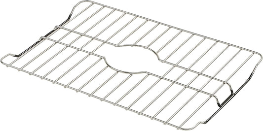 SunnyPoint 304 Stainless Steel Sink Protector Rack – Rust-Resistant Grid for Kitchen Sink Bottom, Scratch Prevention, Drainage Support – Fits Sinks 17.5" x 12.4", Center Drain Hole Required