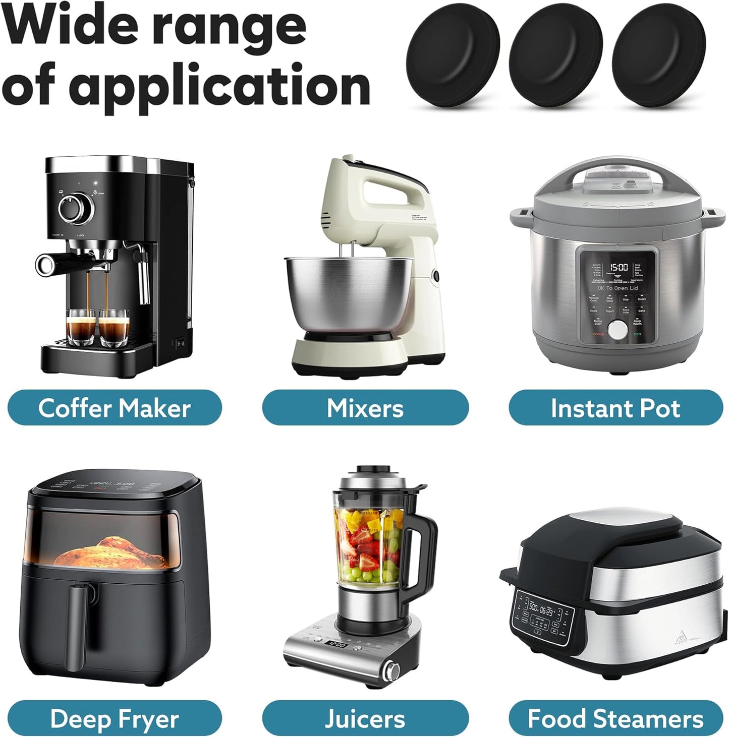 Appliance Sliders for Kitchen Appliances 24 PCS Self-Adhesive Small Accessories Hacks Easy to MovIing & Space Saving Kitchen Must Have Gadgets