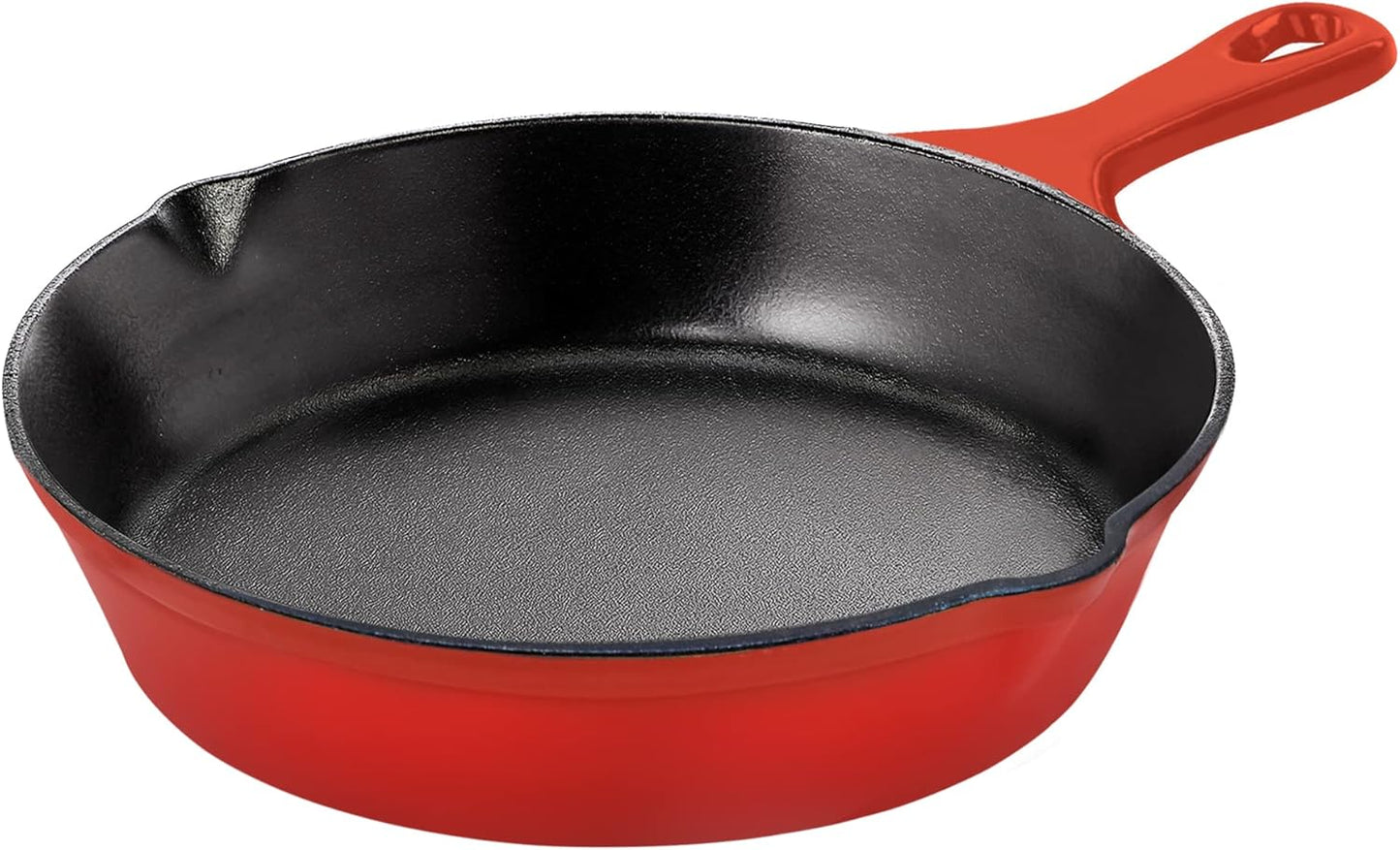Utopia Kitchen Saute Frying Pan 6.5 Inch, Cast Iron Chefs Pan, Pre Seasoned Cast iron Skillet, Safe Grill Cookware for Indoor & Outdoor Use, Red