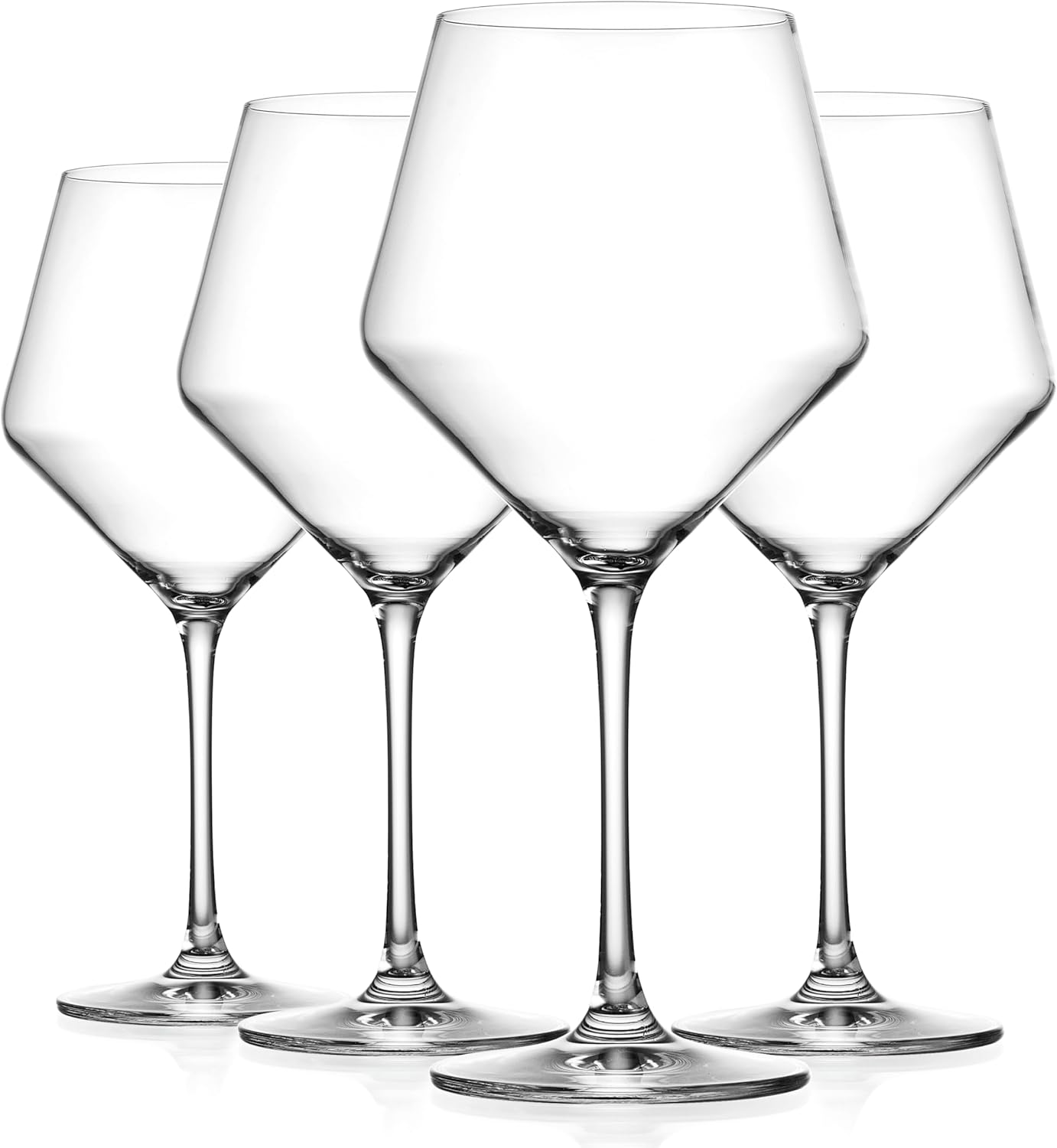Wine Glasses,White Red Wine Large Glasses Set of 4,Lead-Free Premium Crystal Clear Glass,Hand Blown Italian Style Burgundy Long Stem Wine Glasses,Great Gift Packaging(23oz,4pack)