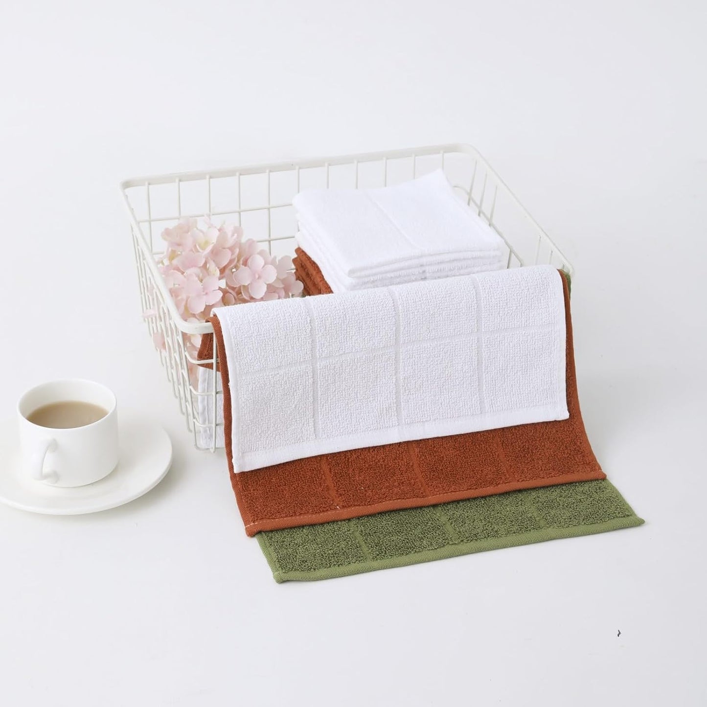 Glynniss Dishcloths Kitchen Highly Absorbent Dish Rags 100% Cotton Dish Cloths for Washing Dishes, Cleaning