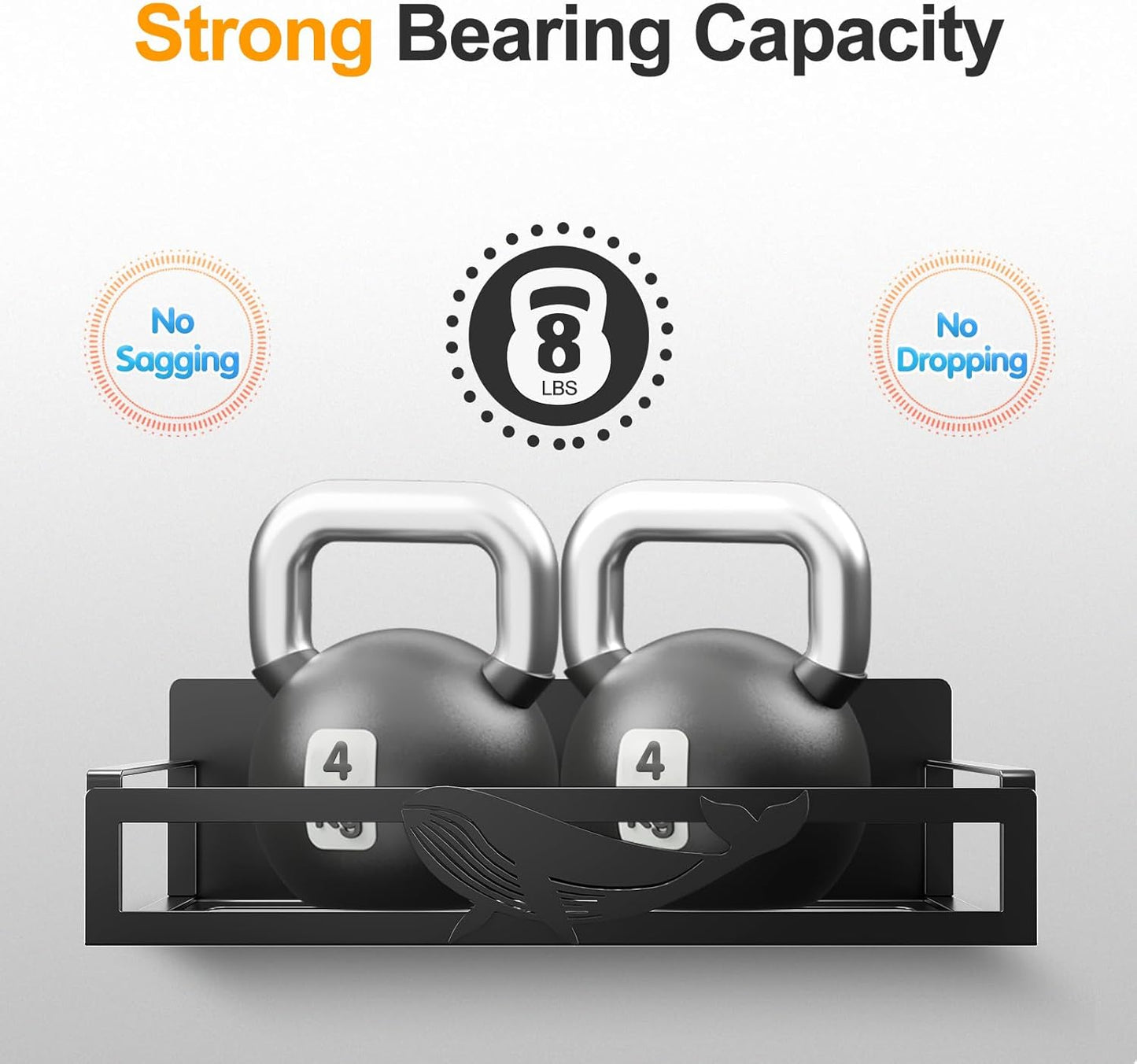 Magnetic Spice Rack for Refrigerator, 2-Pack Metal Spice Organizer for Kitchen Storage Organization, Magnetic Shelf for Fridge Space Saving Seasoning Organizer, Black